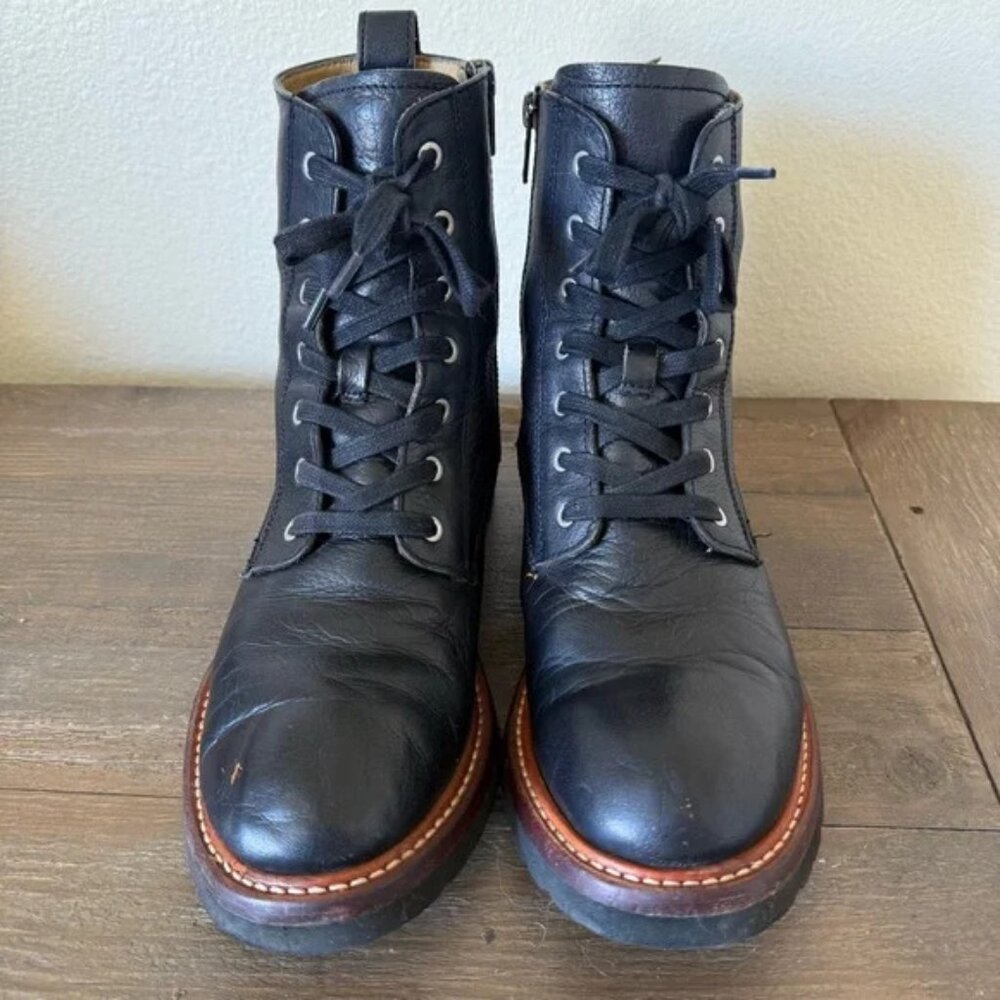 Frye Ella Moto Lace Up Combat Boots Women's Size 9 - Picture 8 of 11